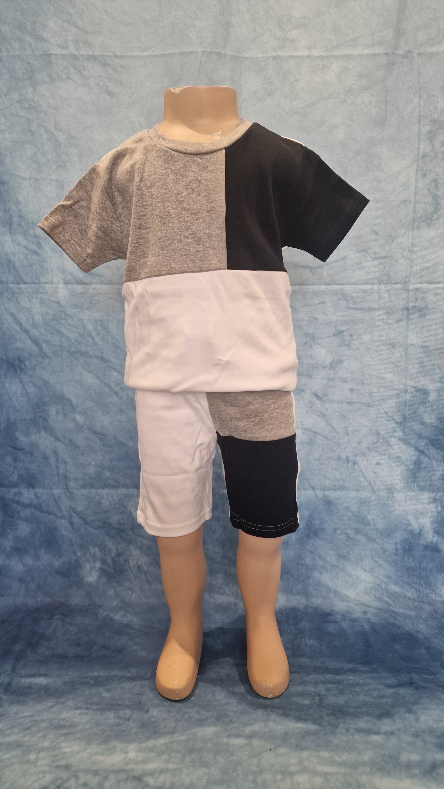 Kids Grey Shorts Set