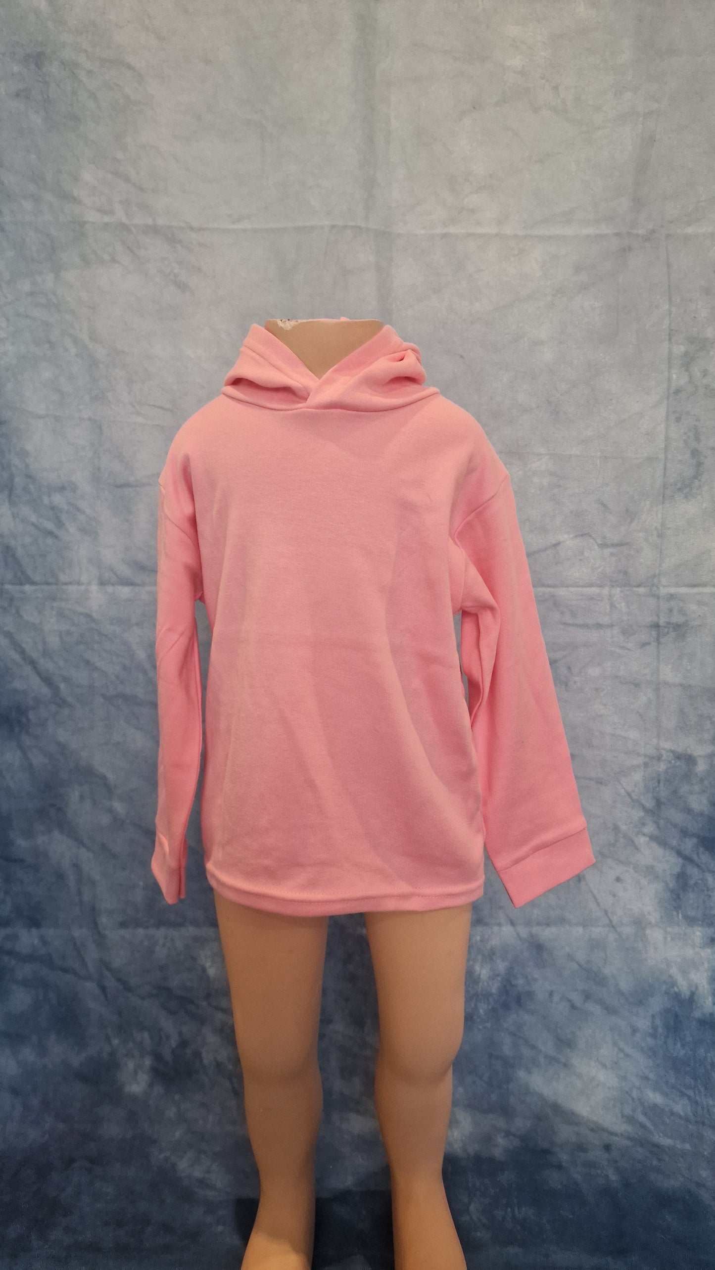 Kids Pink Cotton Hoodie