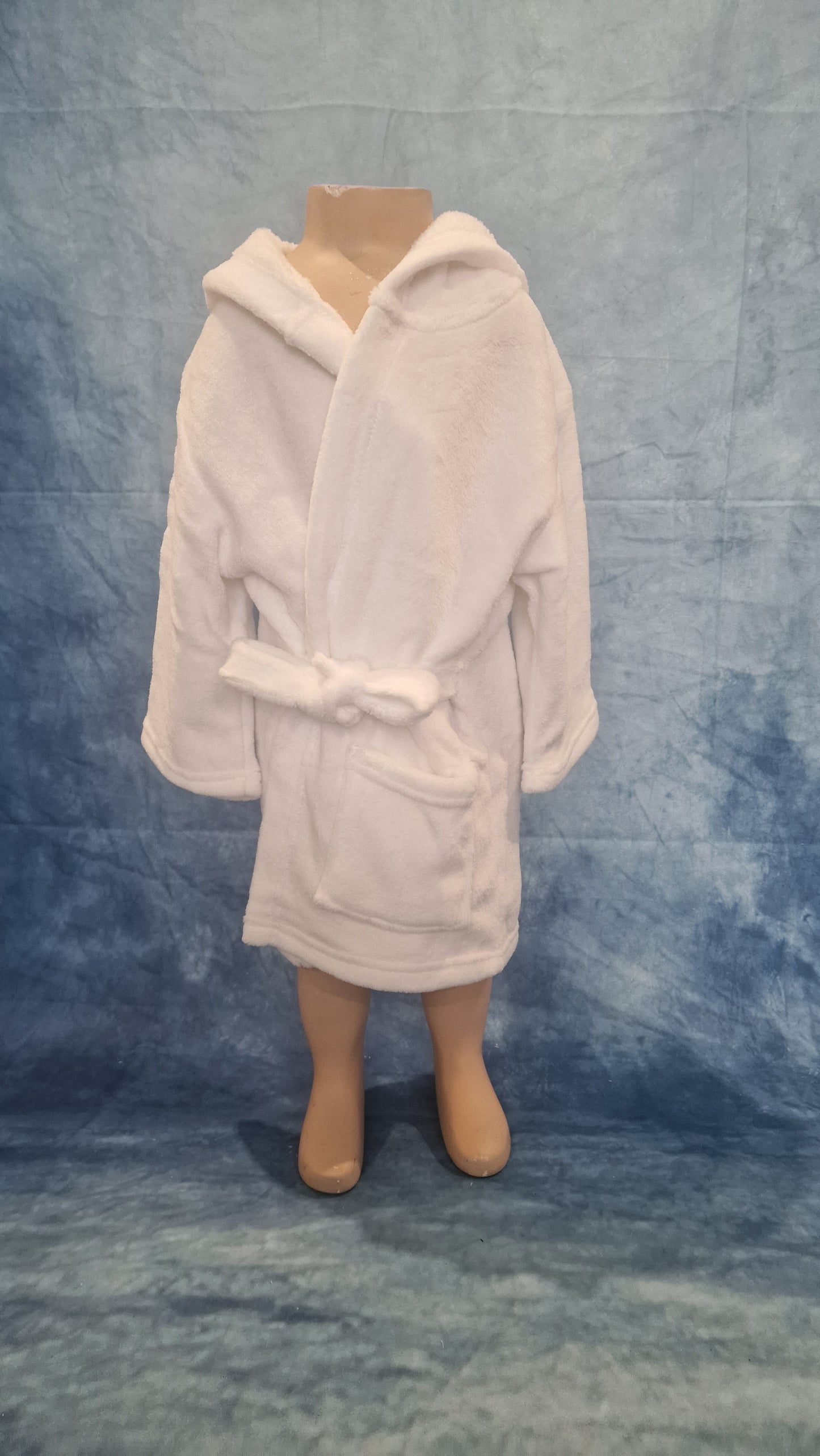 Kids White Dressing Gown