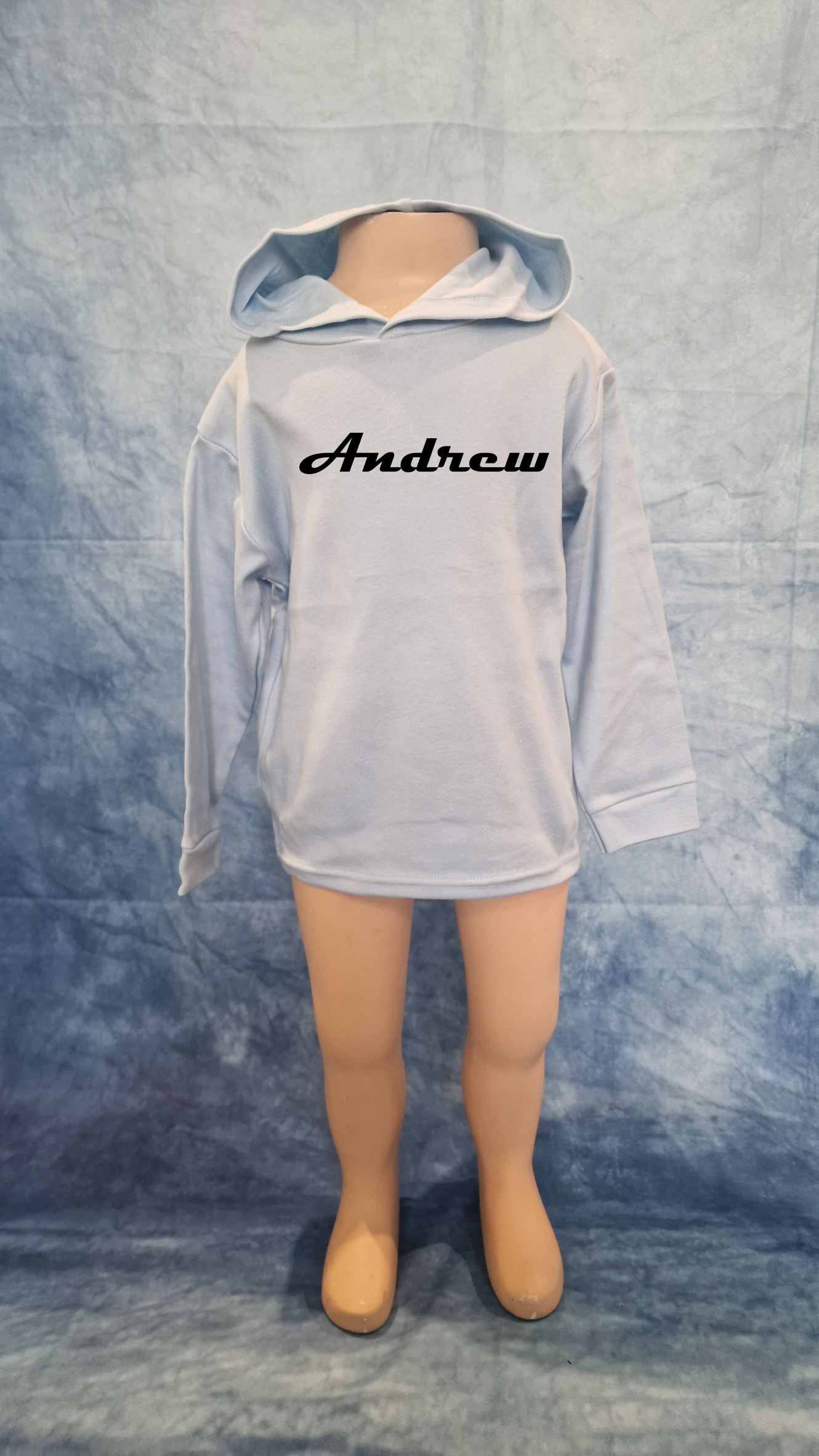 Kids Blue Cotton Hoodie