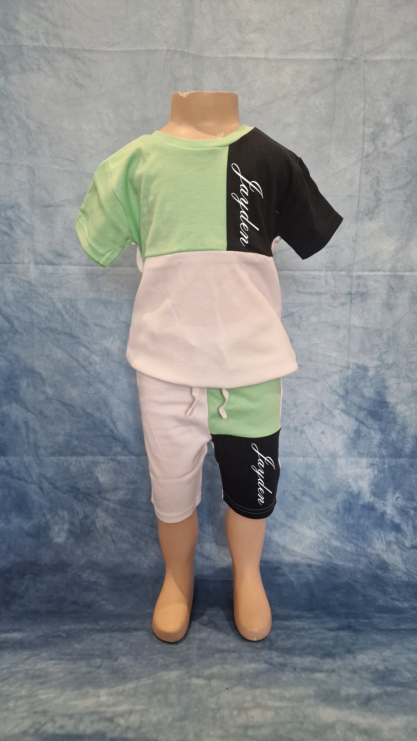 Kids Green Shorts Set