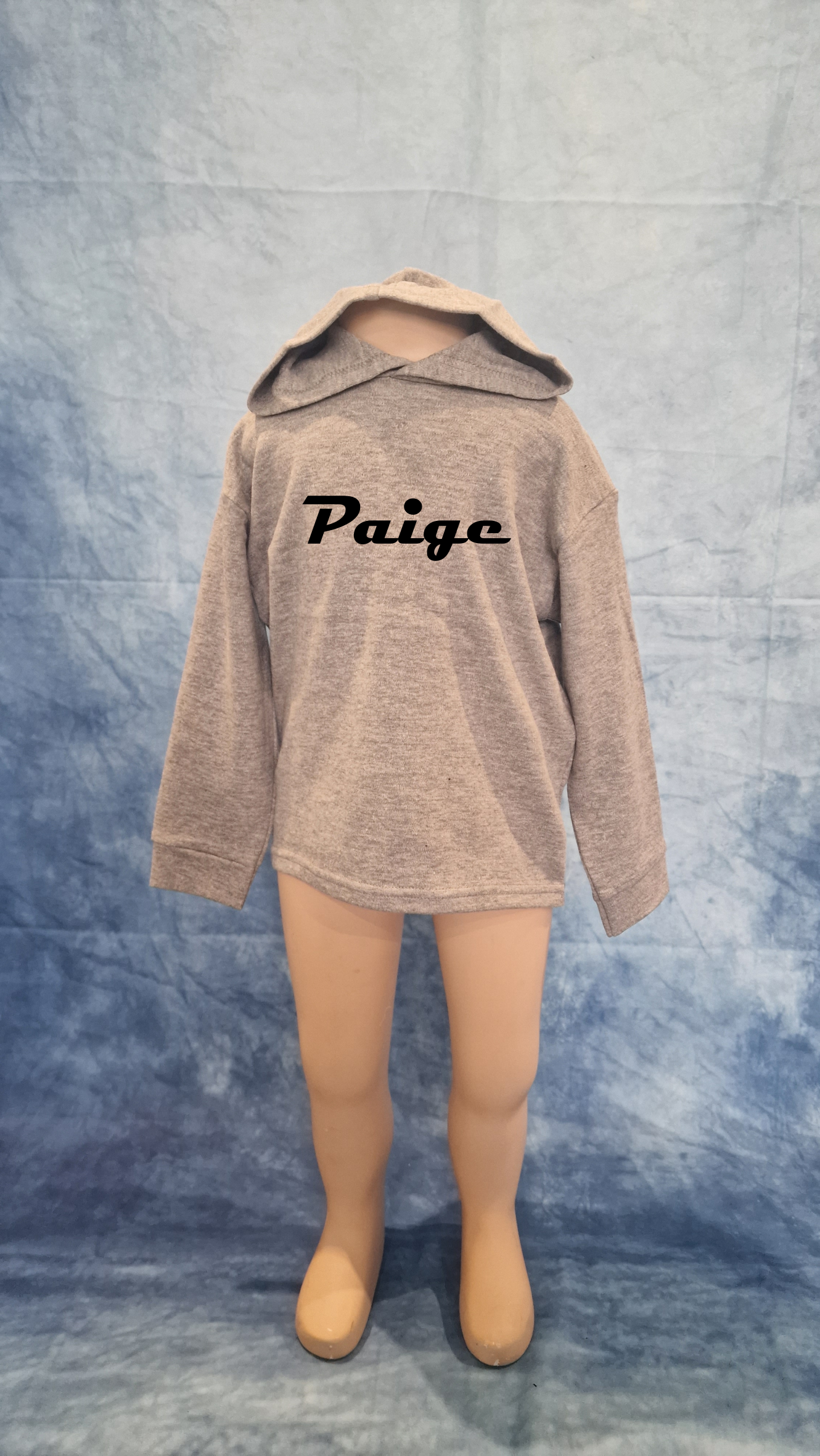 Kids Grey Cotton Hoodie