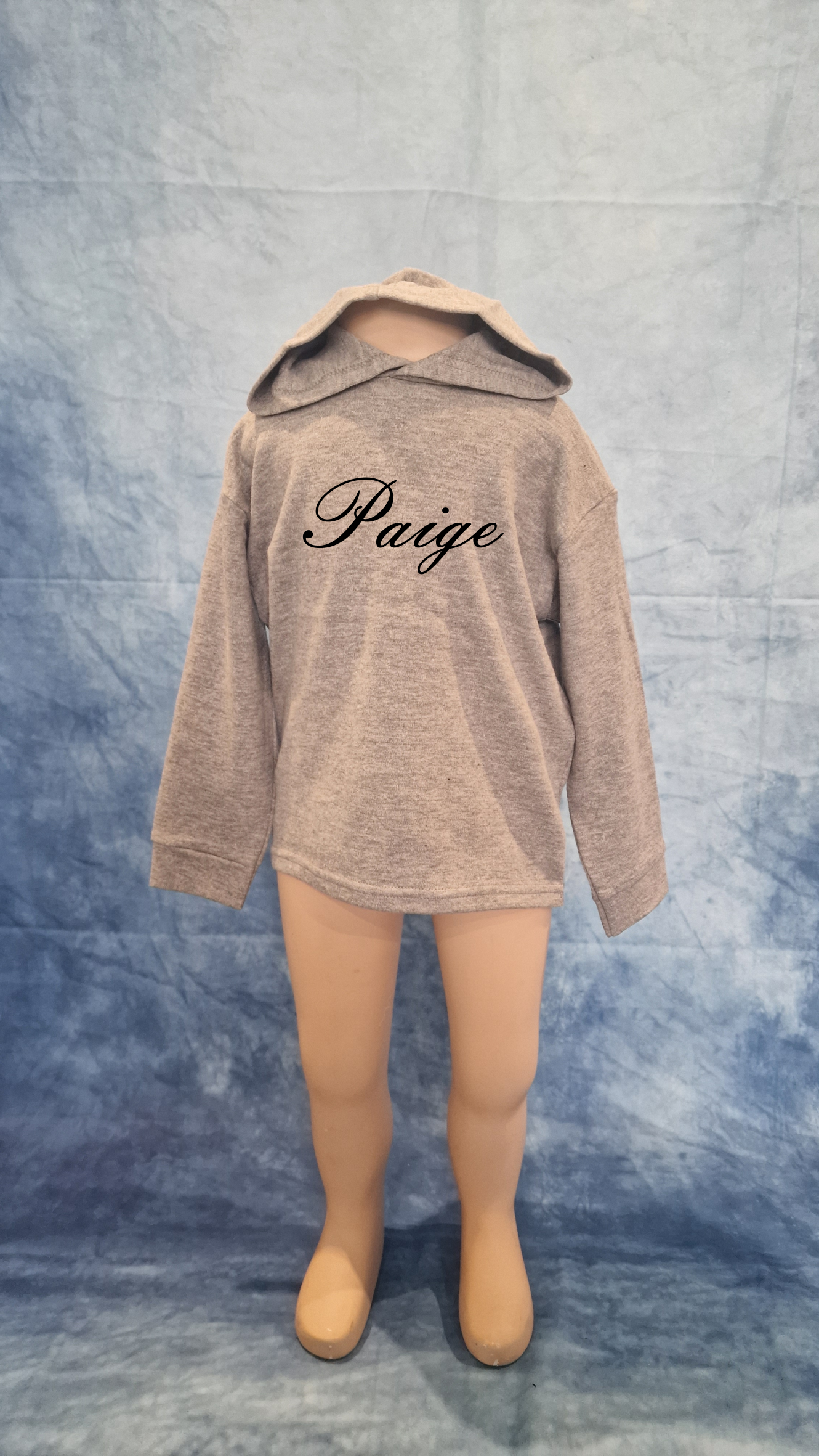 Kids Grey Cotton Hoodie