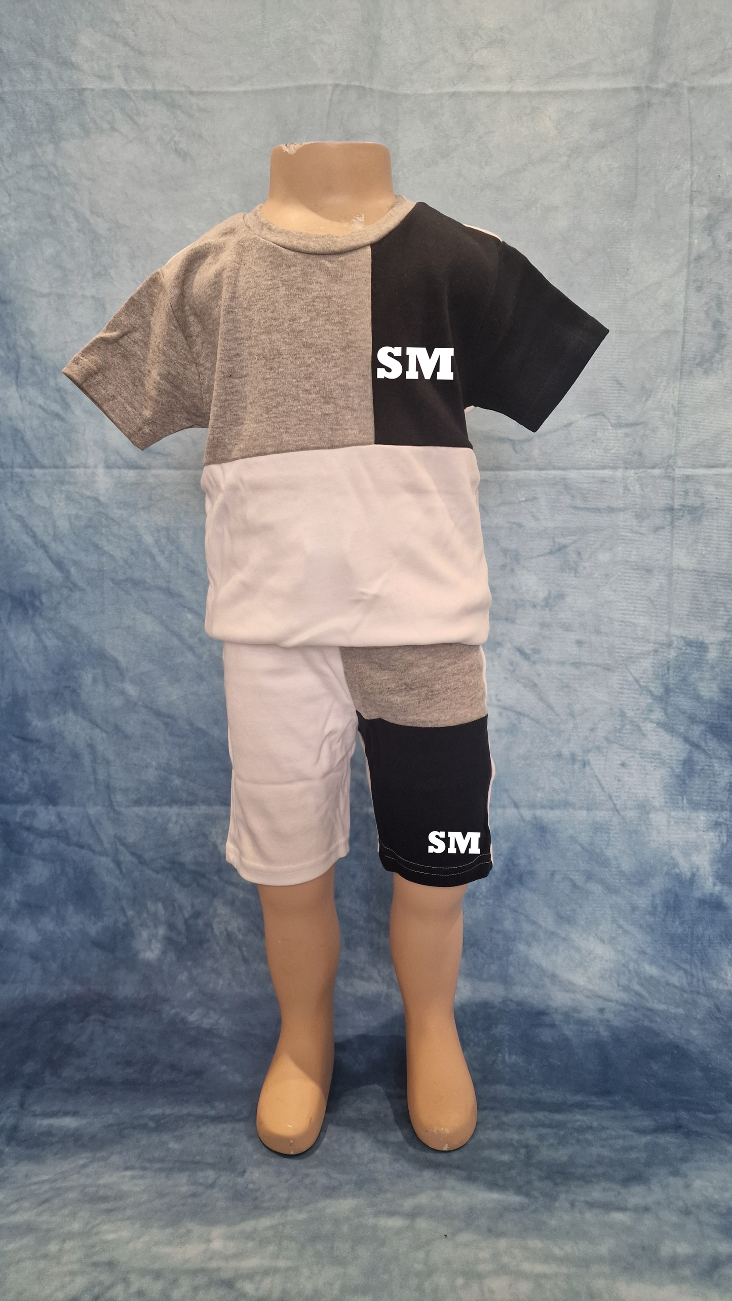 Kids Grey Shorts Set