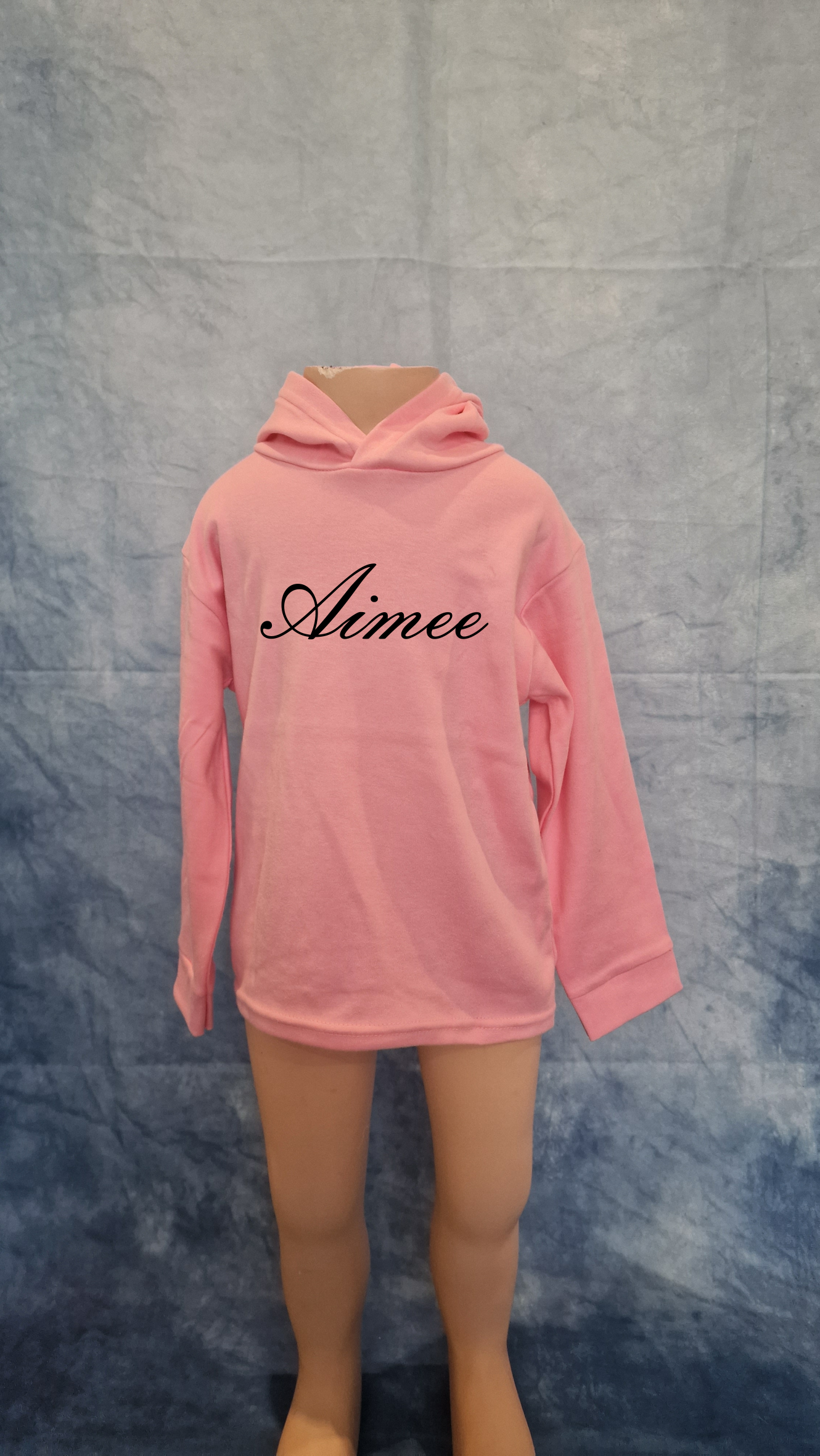 Kids Pink Cotton Hoodie